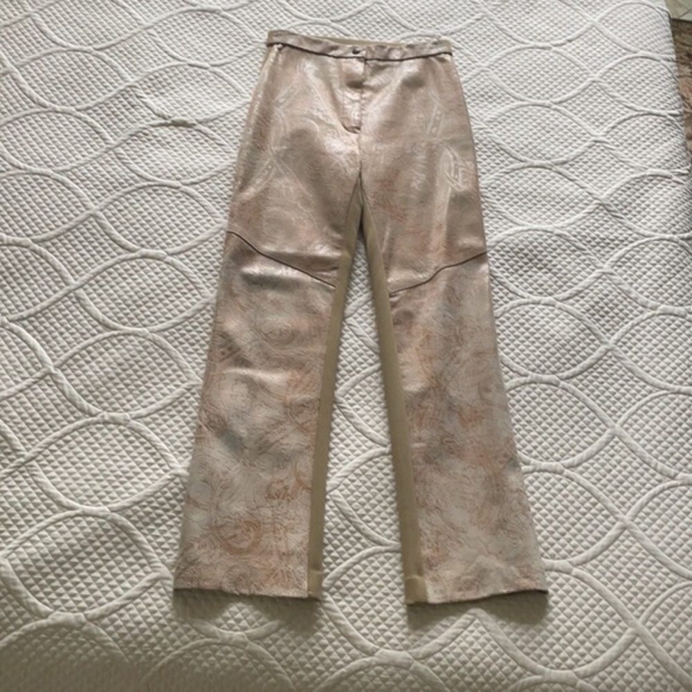 Suede leather & spandex stretch pants by Mitchie's